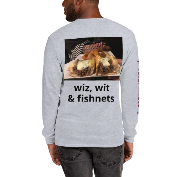 Long Sleeve T-Shirt - Amigo Dan - Cheesey Fishnets on back - TCL on arm - Image 9