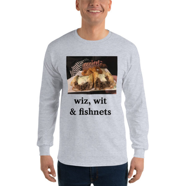 Long Sleeve T-Shirt - Cheesesteak Life - Cheesey Fishnet Stockings - Image 2