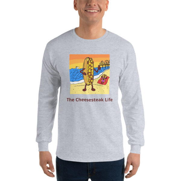Long Sleeve Shirt T-shirt - Cheesey Beach - Image 13