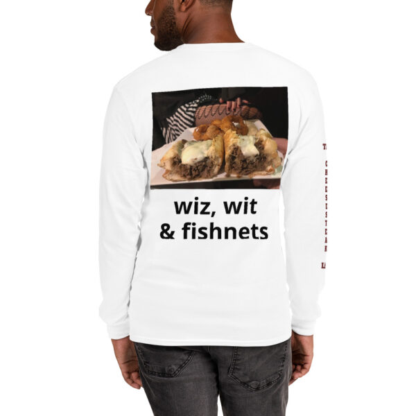 Long Sleeve T-Shirt - Amigo Dan - Cheesey Fishnets on back - TCL on arm - Image 17