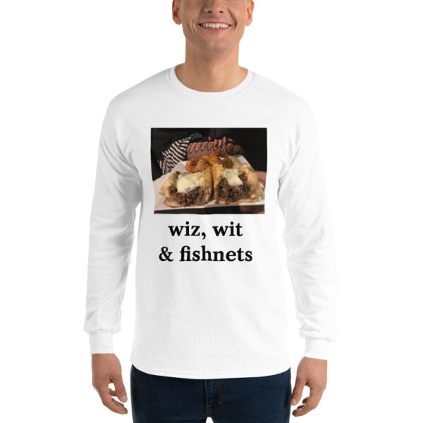 Long Sleeve T-Shirt - Cheesesteak Life - Cheesey Fishnet Stockings - Image 5