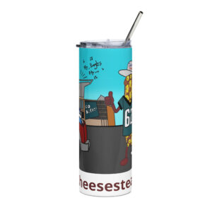 Stainless steel tumbler - Cheesey Eagles Fan
