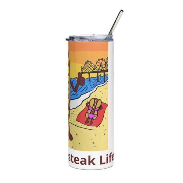 Stainless steel tumbler - Cheesey Beach - Image 4