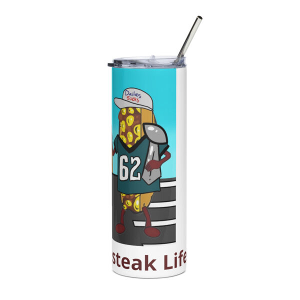 Stainless steel tumbler - Cheesey Eagles Fan - Image 4
