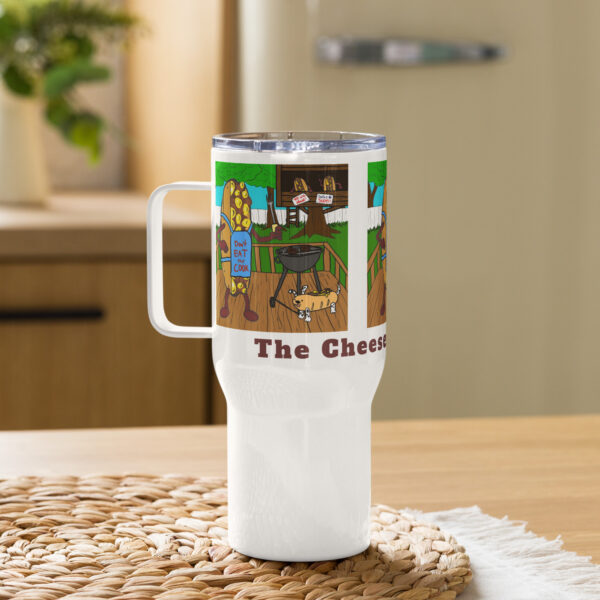 Travel mug with a handle - Cheesesteak Life - Cheesey Bar-B-Que - TCL bottom - Image 2