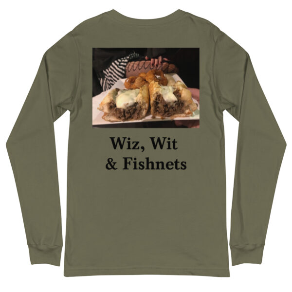 Long Sleeve Tee - Cheesesteak Life - Amigo Dan - Cheesey Fishnet Stockings - Image 5