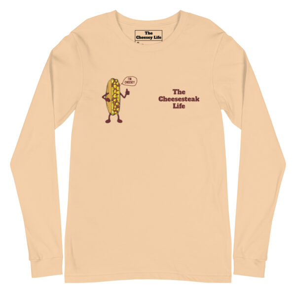 Long Sleeve Tee - Cheesesteak Life - Amigo Dan - Cheesey Fishnet Stockings - Image 3