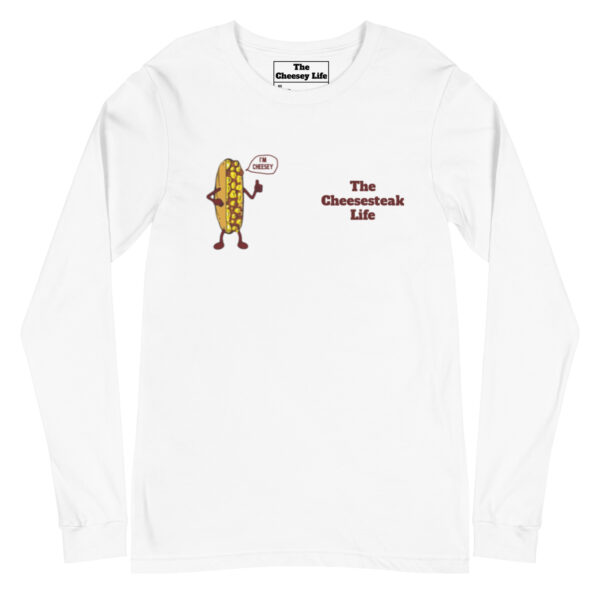 Long Sleeve Tee - Cheesesteak Life - Amigo Dan - Cheesey Fishnet Stockings - Image 2