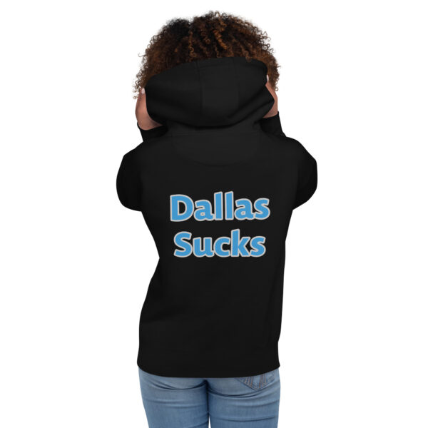 Hoodie - Cheesey Eagles Fan Front - Dallas Sucks Back - text on sleeves - Image 5