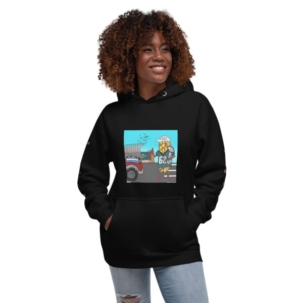 Hoodie - Cheesey Eagles Fan Front - Dallas Sucks Back - text on sleeves - Image 11