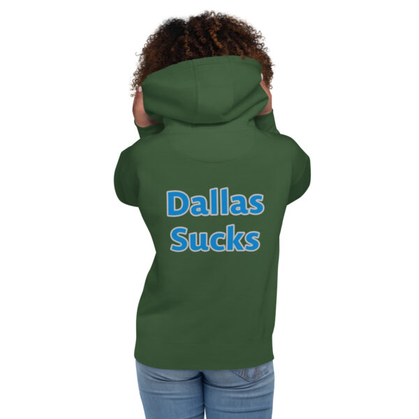 Hoodie - Cheesey Eagles Fan Front - Dallas Sucks Back - text on sleeves - Image 10