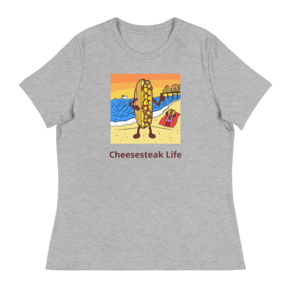 Women's Relaxed T-Shirt - Cheesey Beach - Image 9