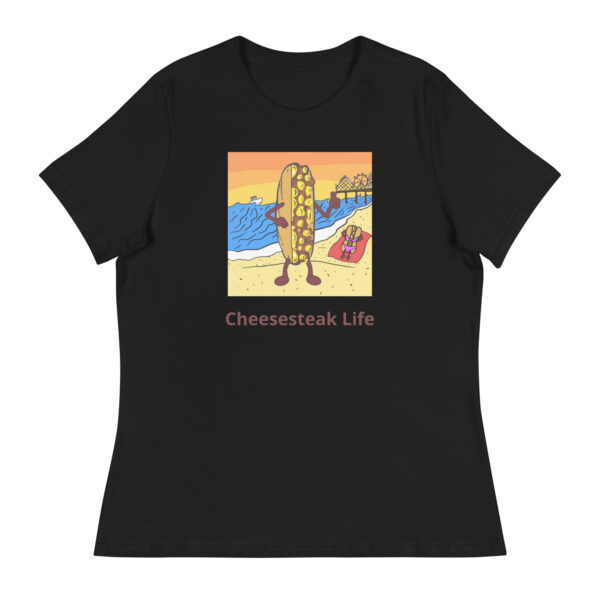 Women's Relaxed T-Shirt - Cheesey Beach - Image 10