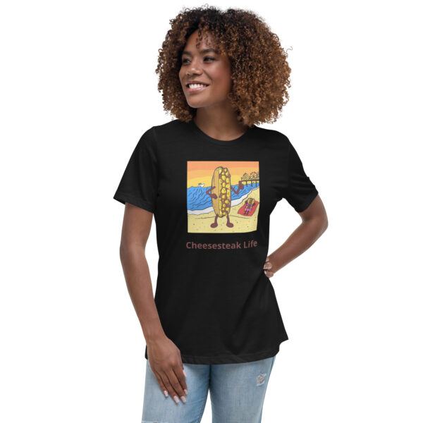 Women\'s Relaxed T-Shirt - Cheesey Beach - Image 3