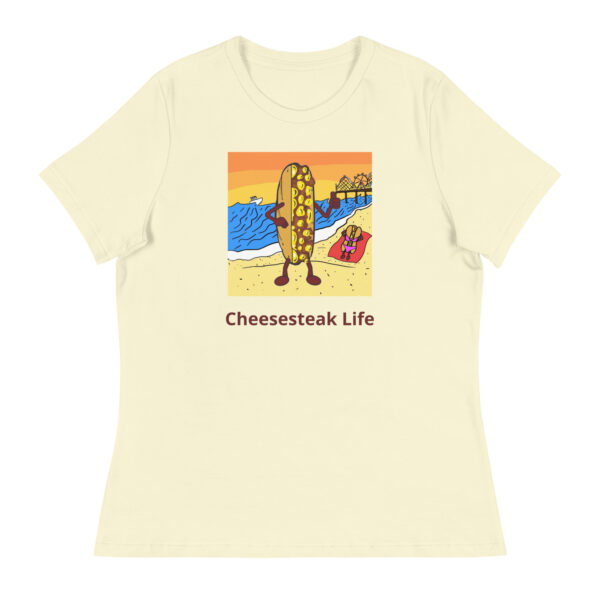 Women's Relaxed T-Shirt - Cheesey Beach - Image 11