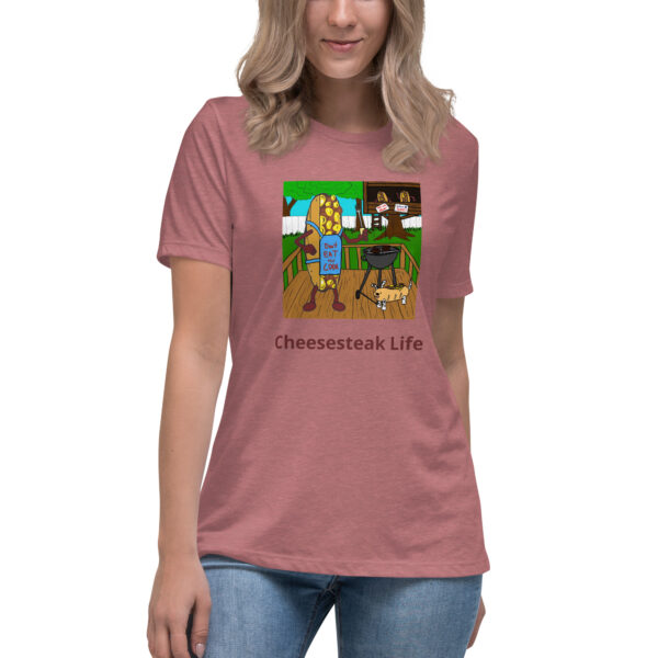 Women\'s Relaxed T-Shirt - Cheesey Bar-B-Que - Image 5