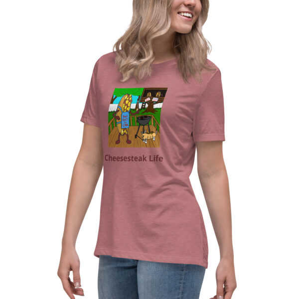 Women\'s Relaxed T-Shirt - Cheesey Bar-B-Que - Image 6