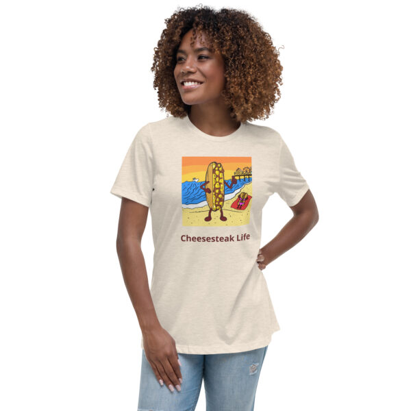 Women\'s Relaxed T-Shirt - Cheesey Beach - Image 13