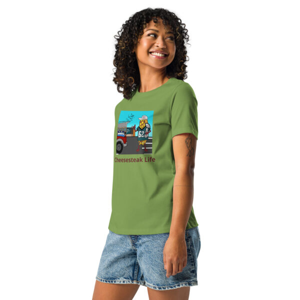 Women\'s Relaxed T-Shirt - Cheesey Eagles Fan - Image 4