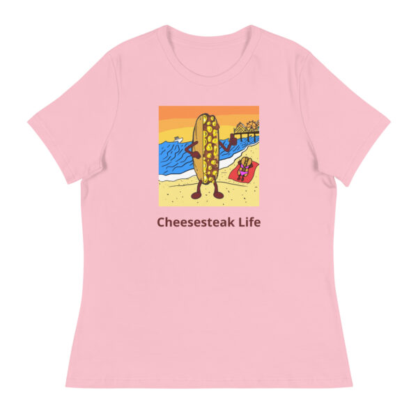 Women's Relaxed T-Shirt - Cheesey Beach