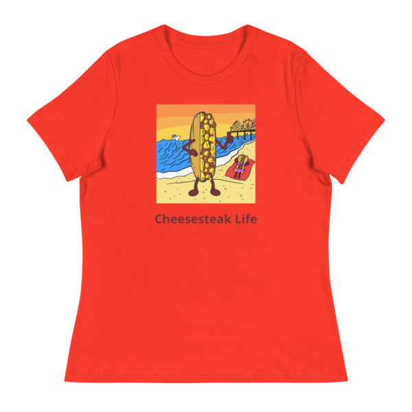 Women's Relaxed T-Shirt - Cheesey Beach - Image 5