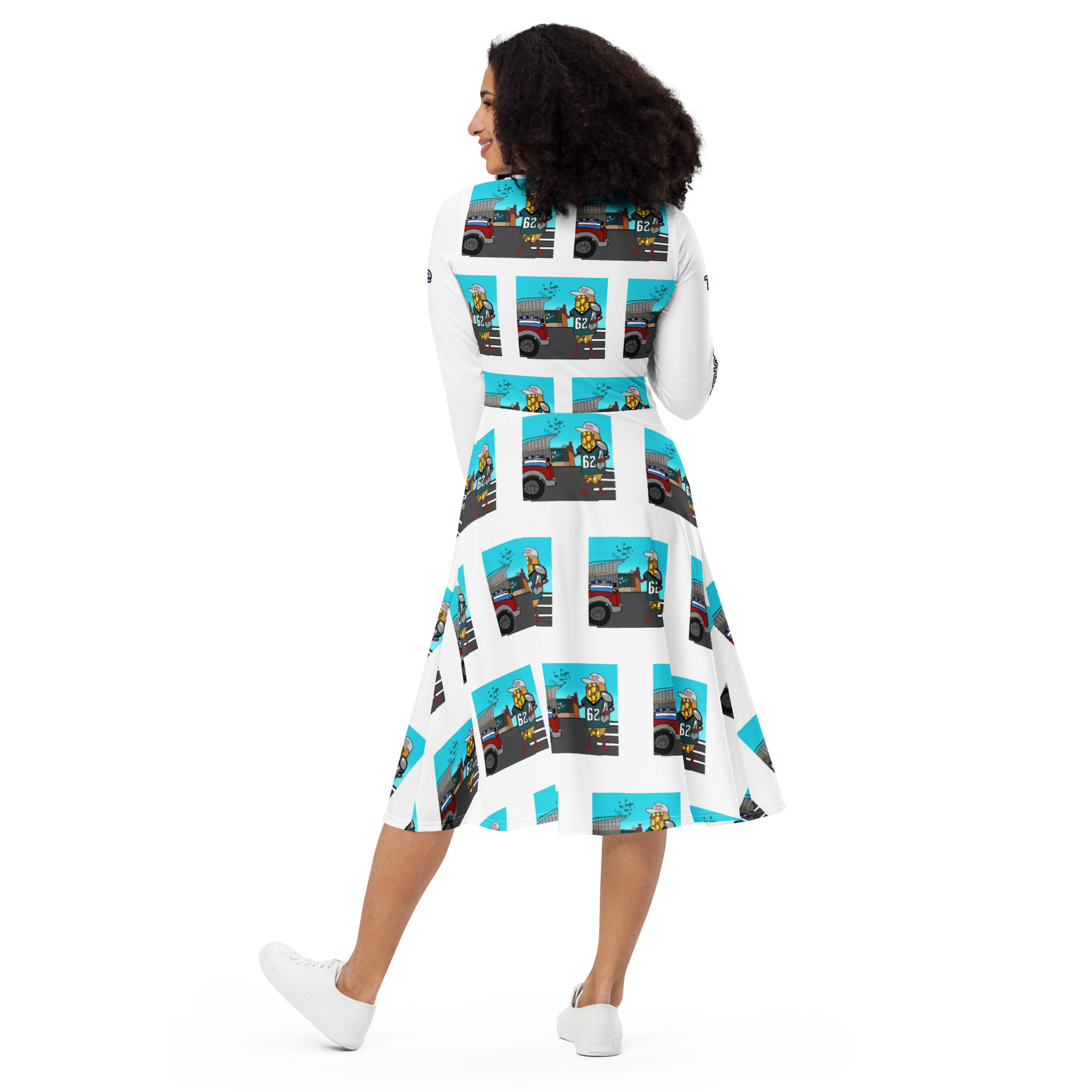 long sleeve midi dress - Cheesesteak Life - Dallas sucks - Image 2