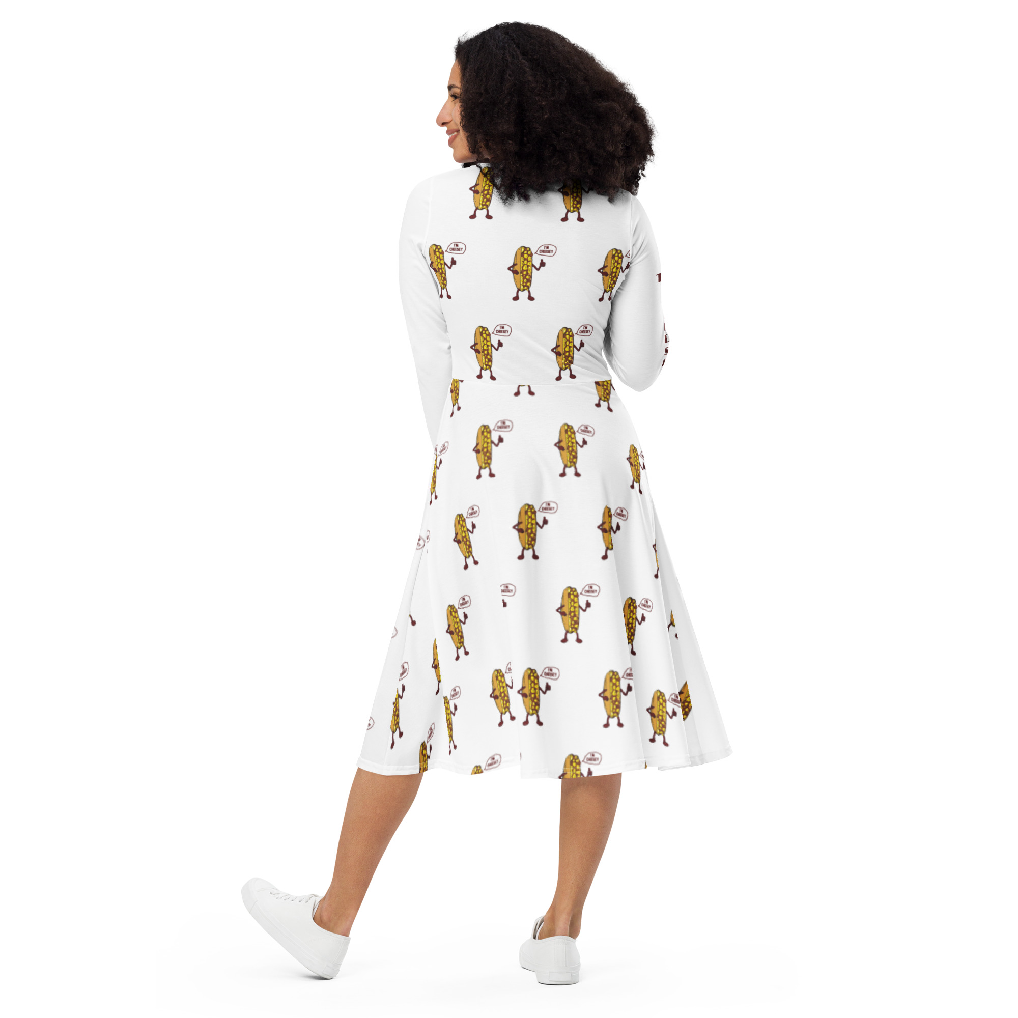 long sleeve midi dress - Cheesesteak Life - Eagles Fan top - Image 2