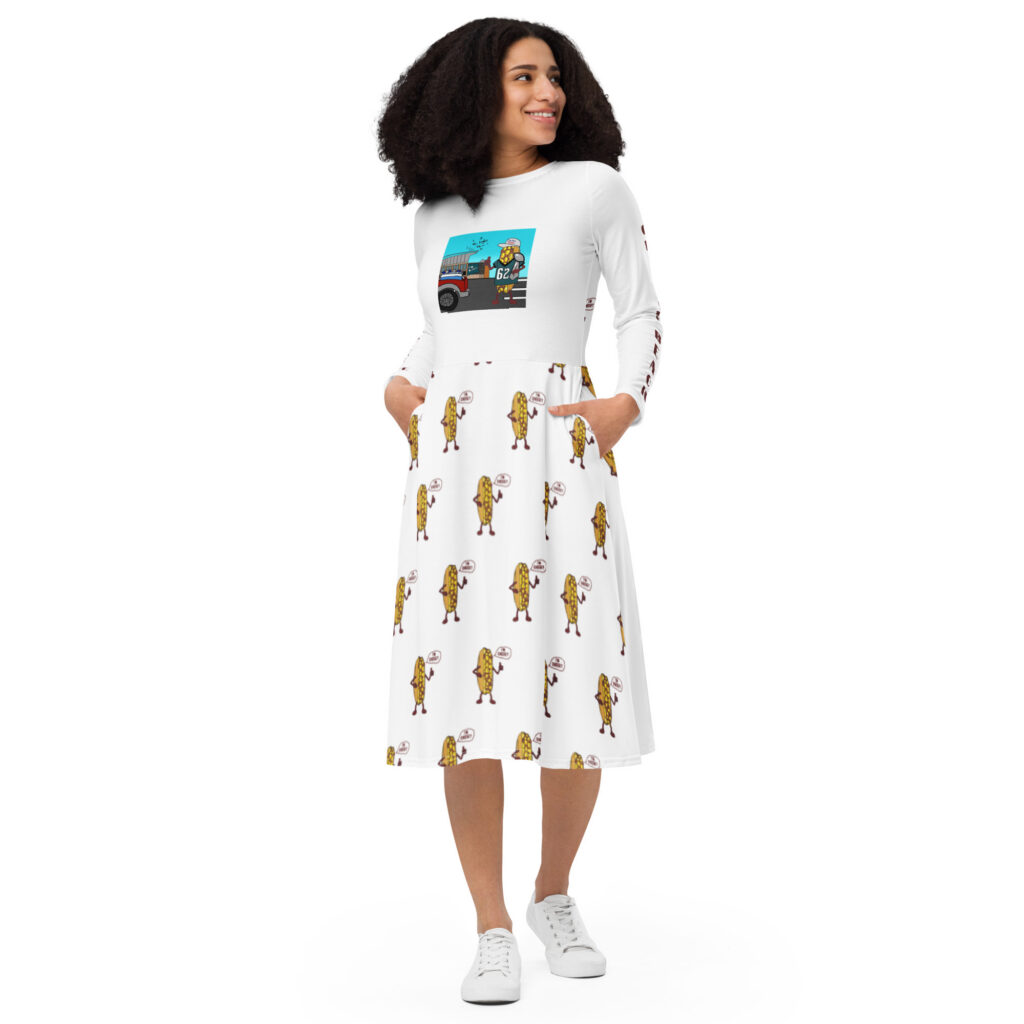 long sleeve midi dress - Cheesesteak Life - Eagles Fan top