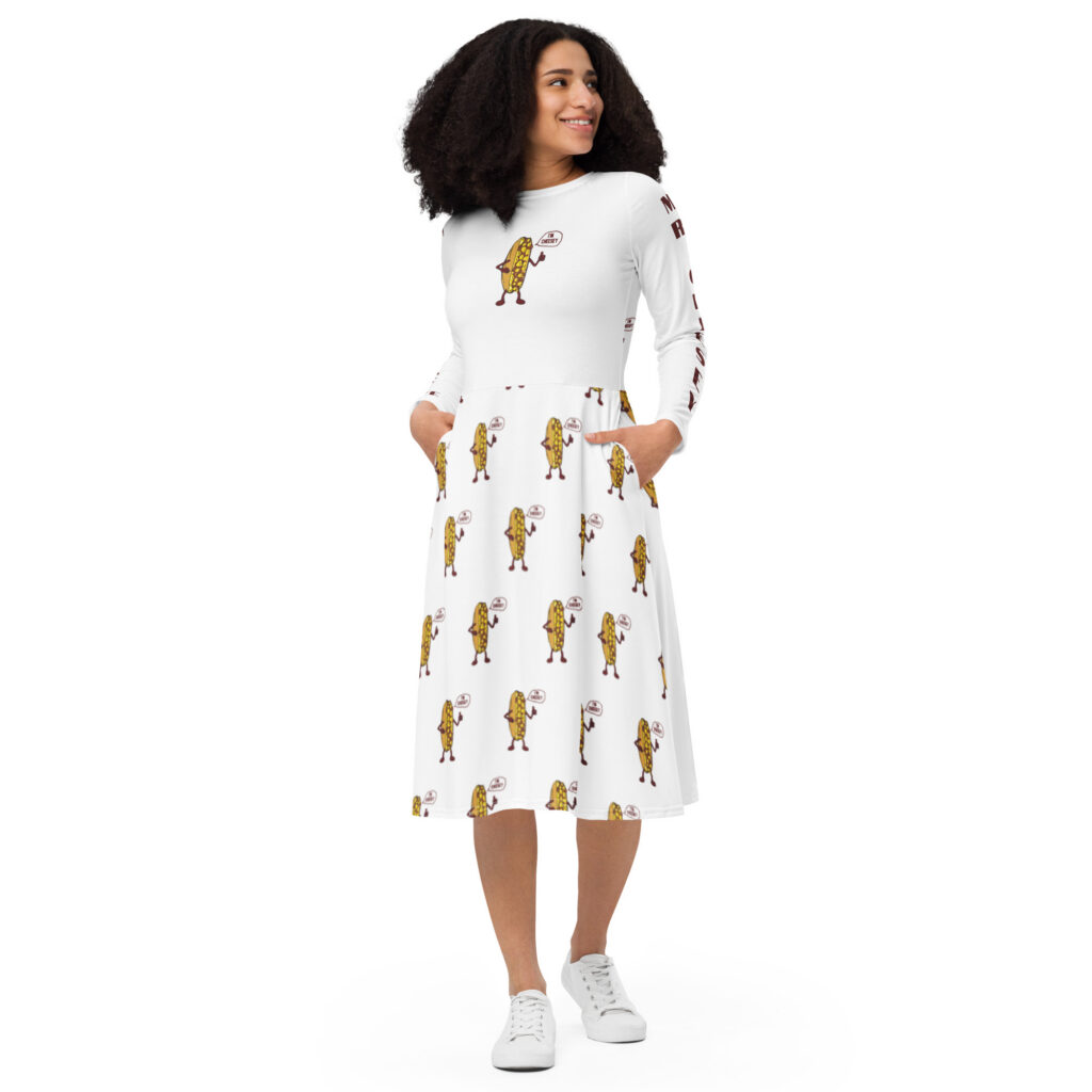 long sleeve midi dress - Mr. Cheesey