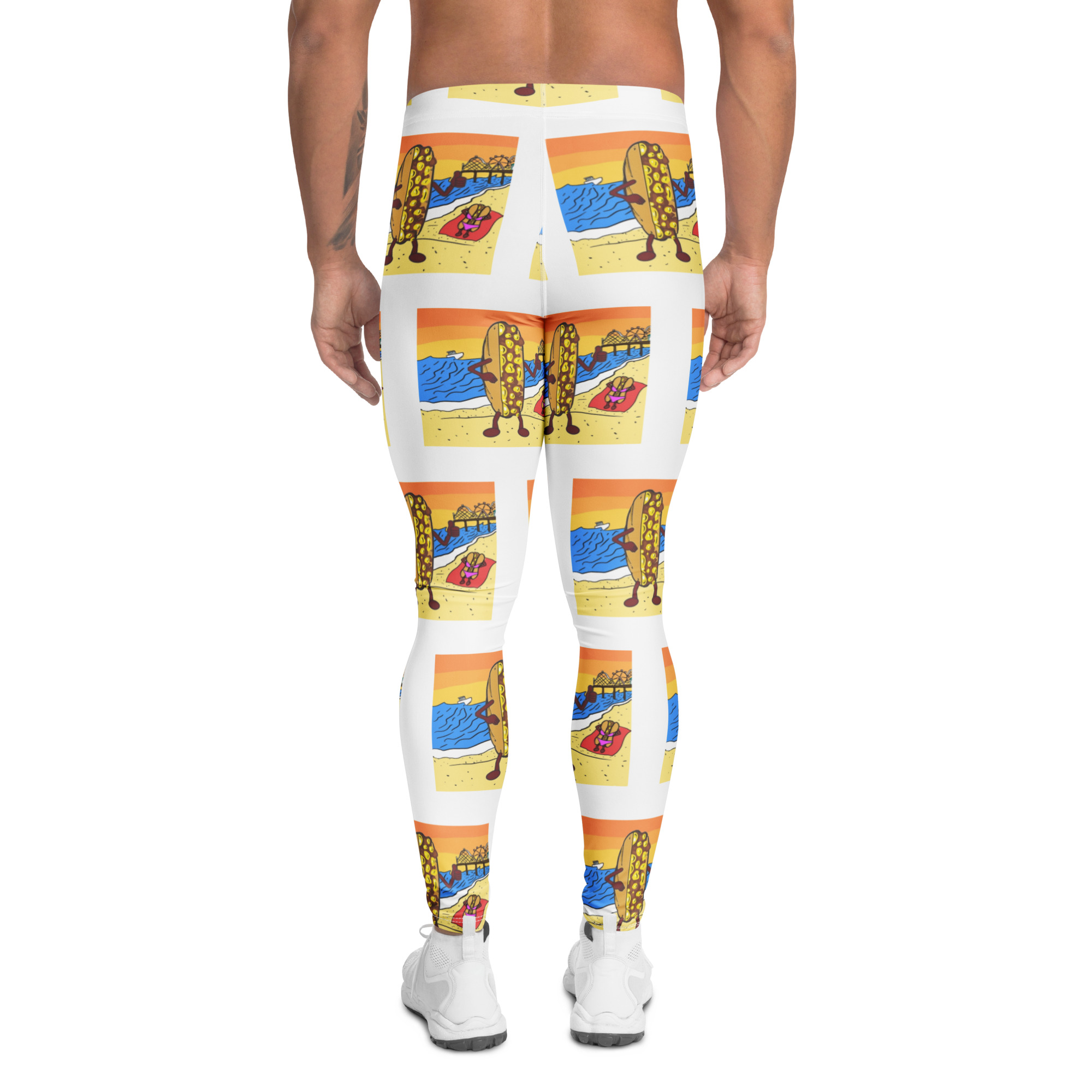 Men's Leggings - Cheesey Beach - Image 2
