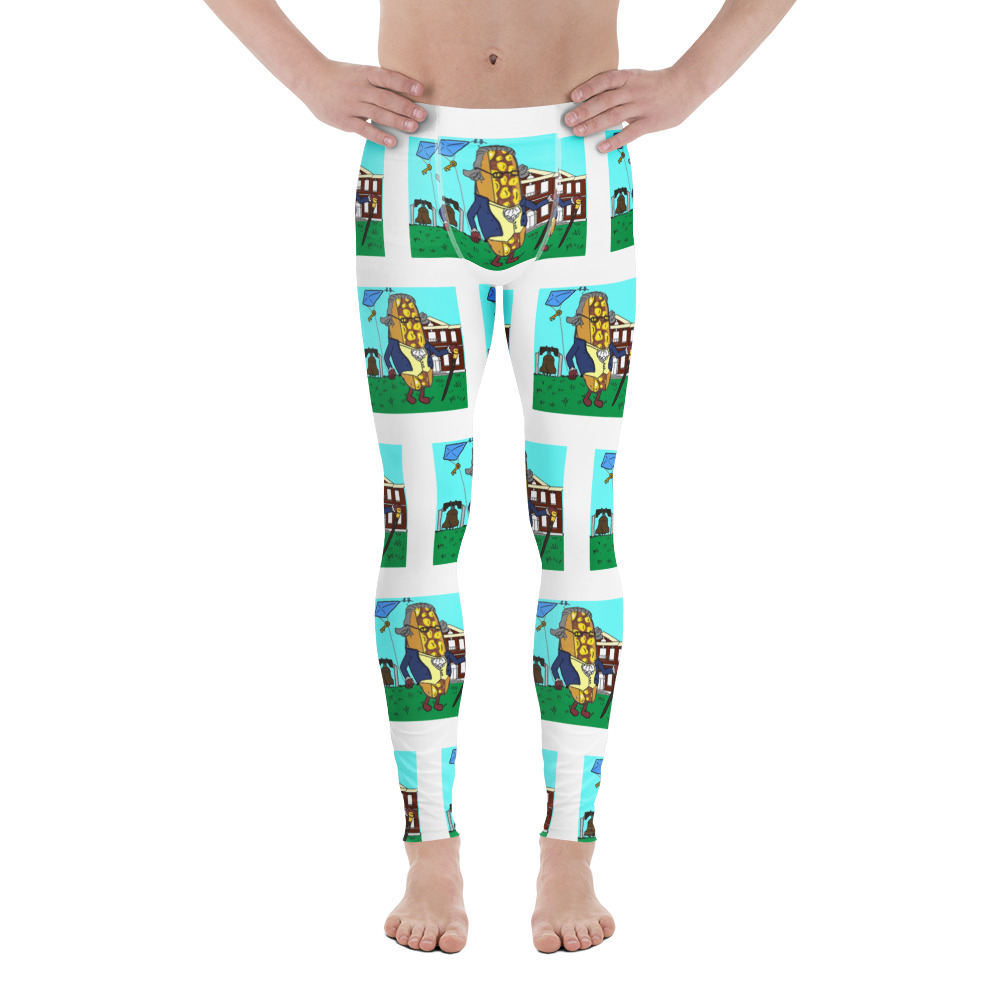 Men's Leggings - The Cheesesteak Life - Cheesey History