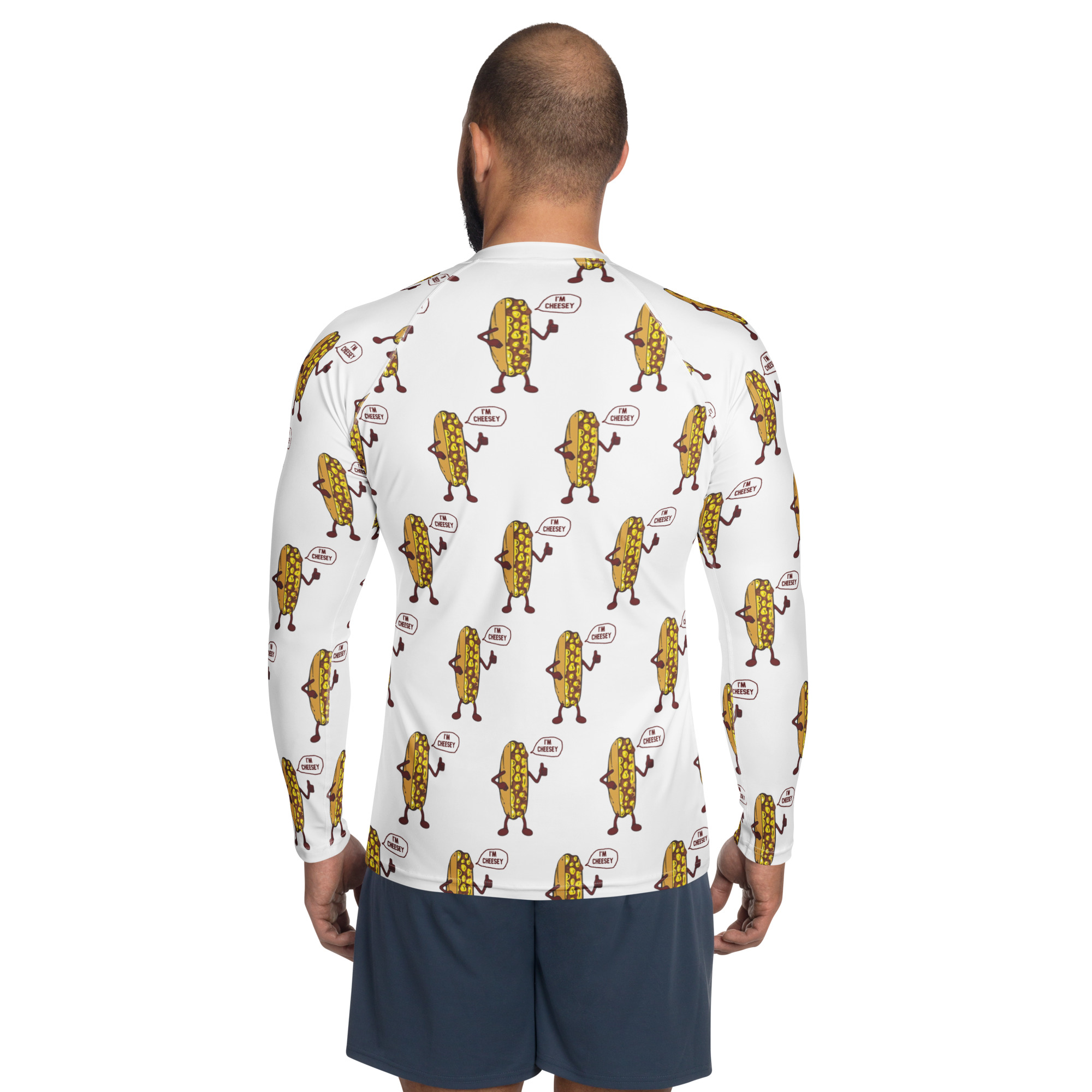Men's Rash Guard - Cheesey Fishnets - Image 2