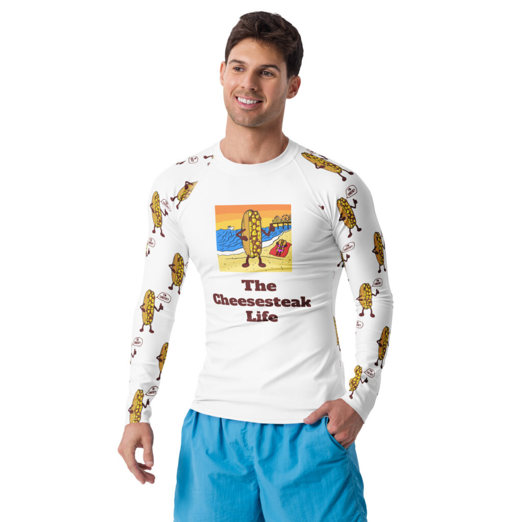 Men's Rash Guard - Cheesey Beach