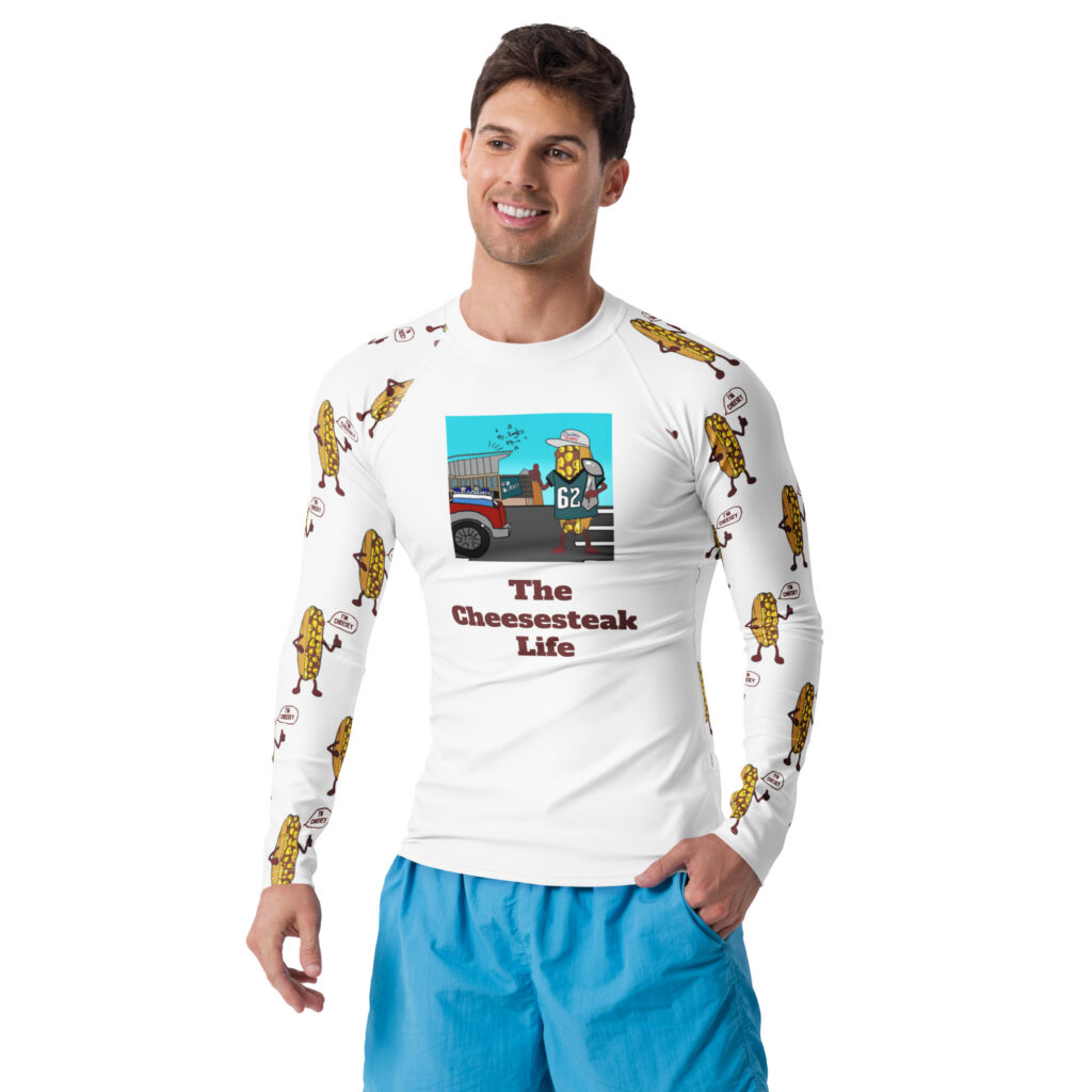 Men's Rash Guard - Cheesey Eagles Fan