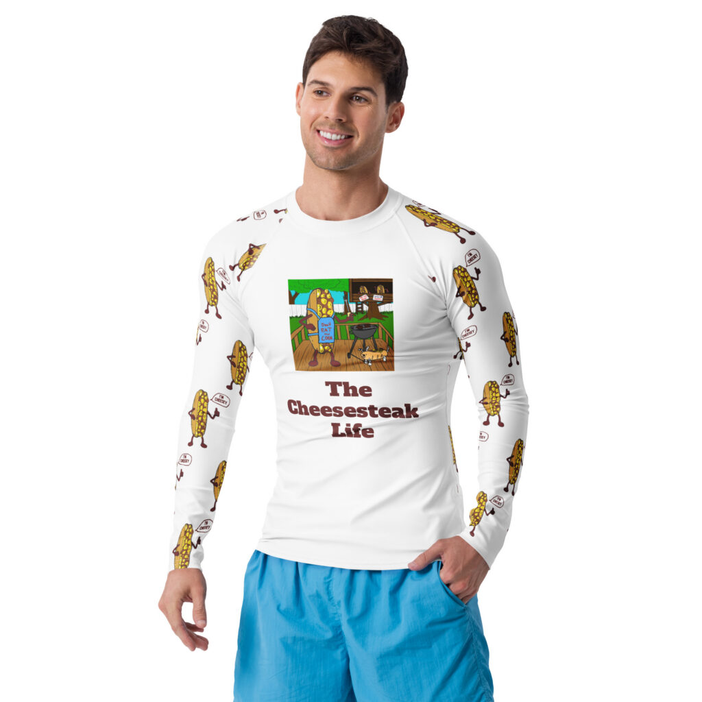 Men's Rash Guard - Cheesey Bar-B-Que