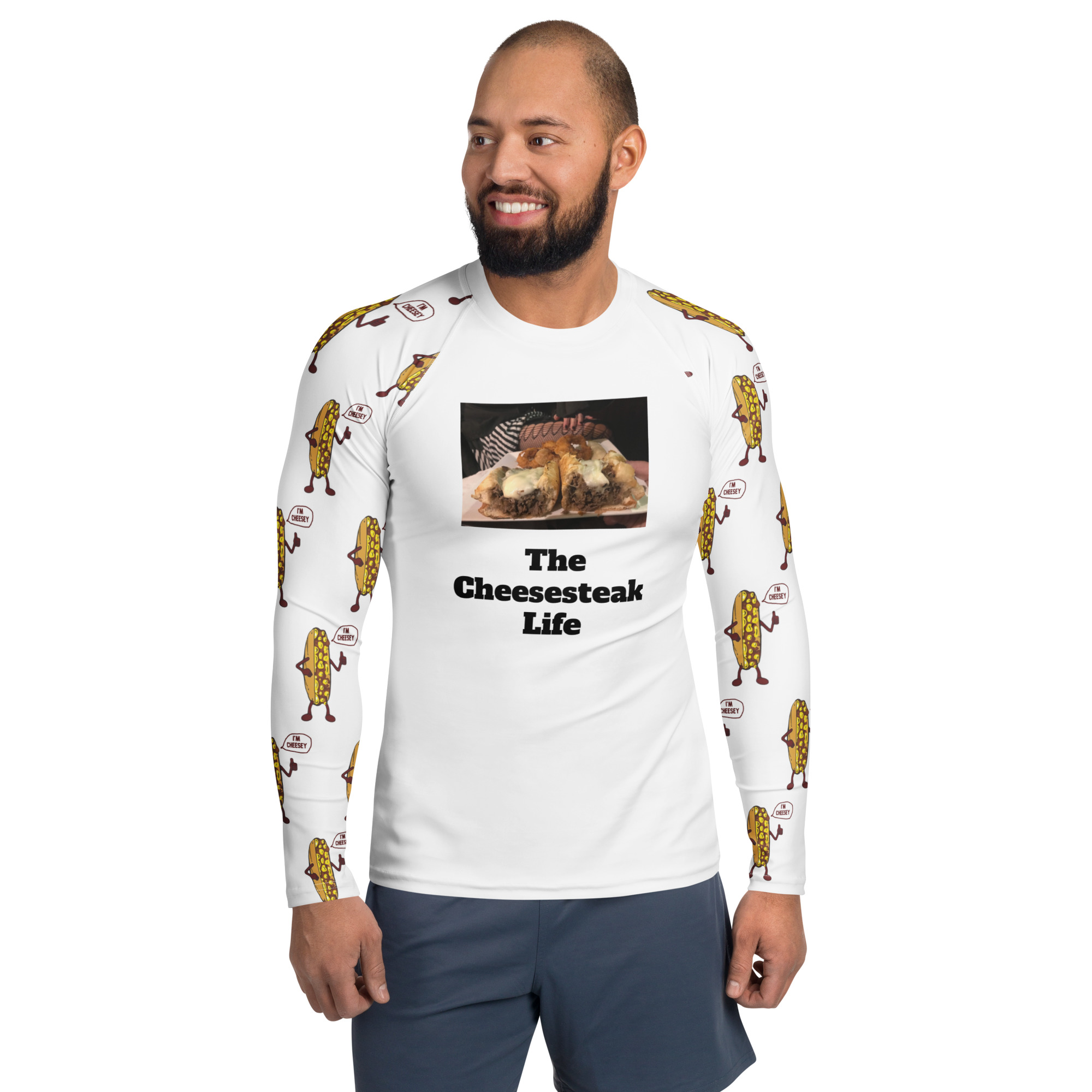 Men's Rash Guard - Cheesey Fishnets