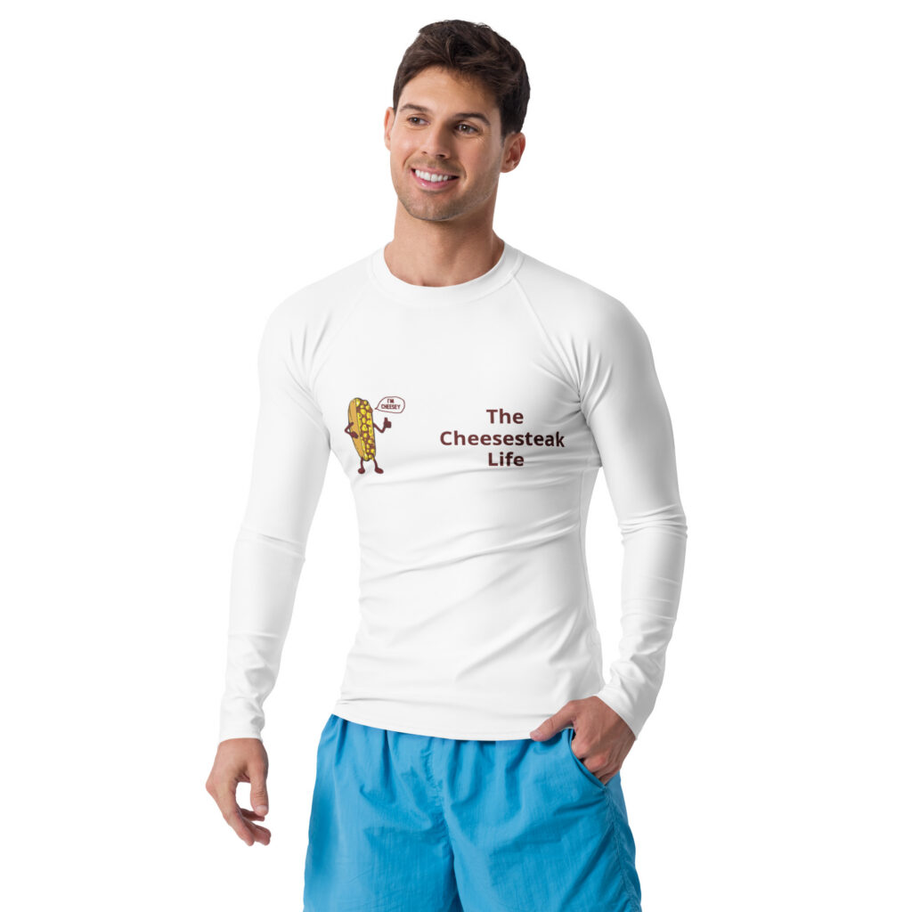 Men's Rash Guard - Cheesesteak Life - Cheesey History - Amigo Dan