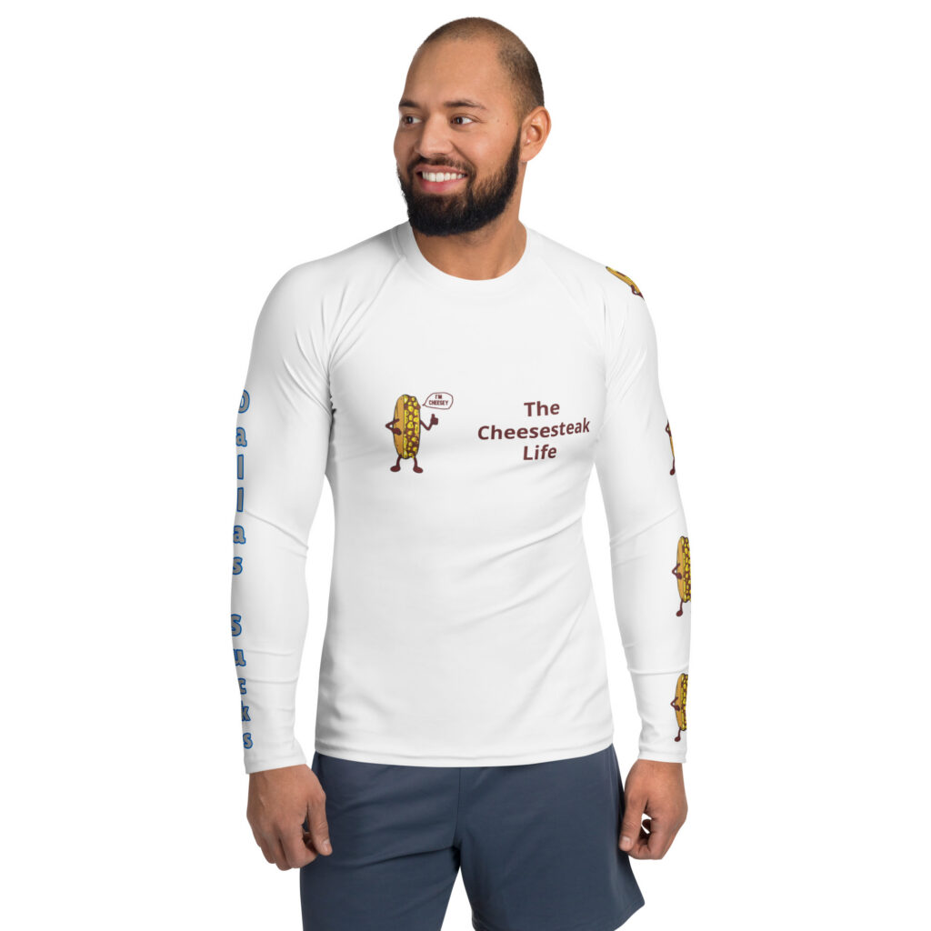 Men's Rash Guard - Cheesesteak Life - Cheesey Eagles Fan - Amigo Dan