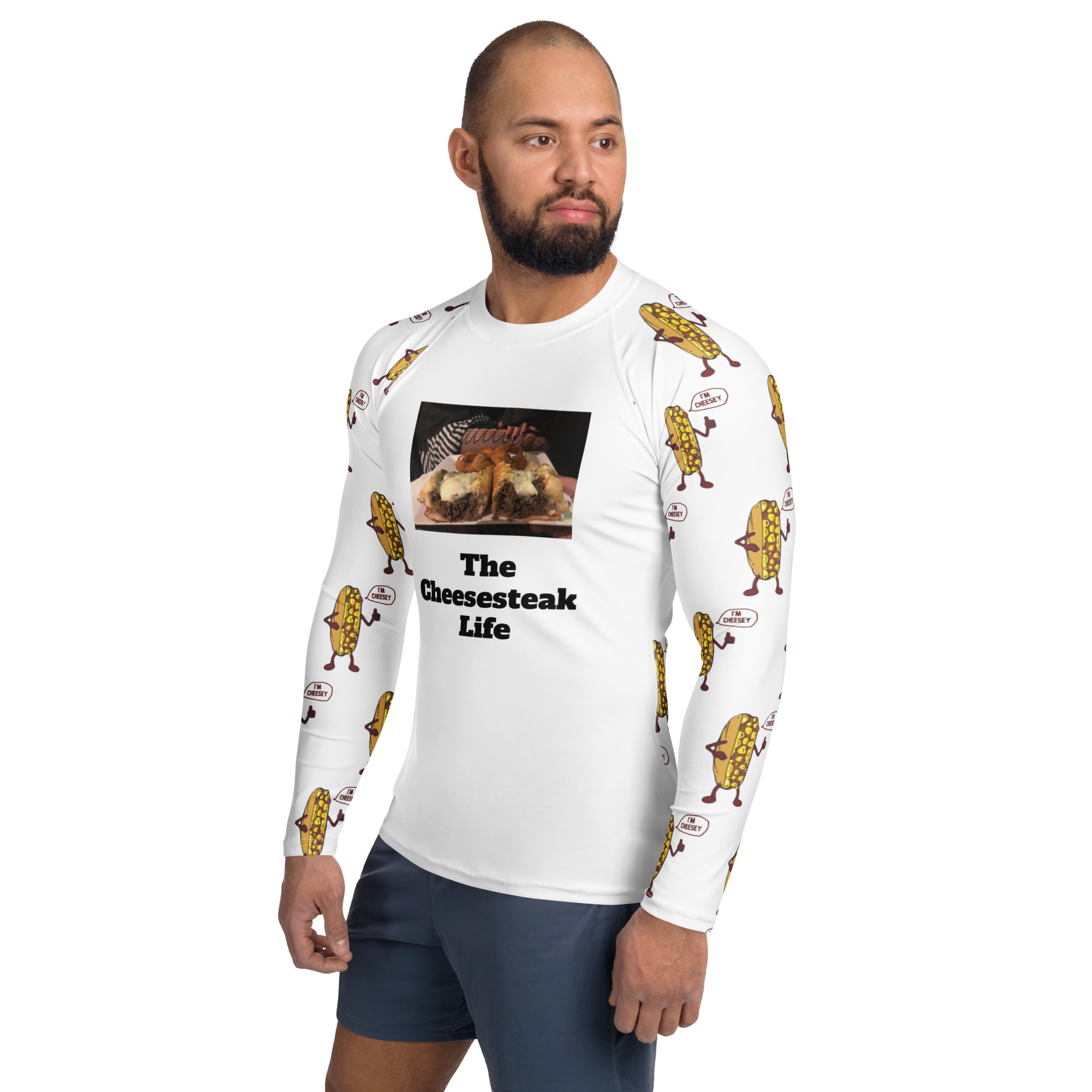 Men's Rash Guard - Cheesey Fishnets - Image 3