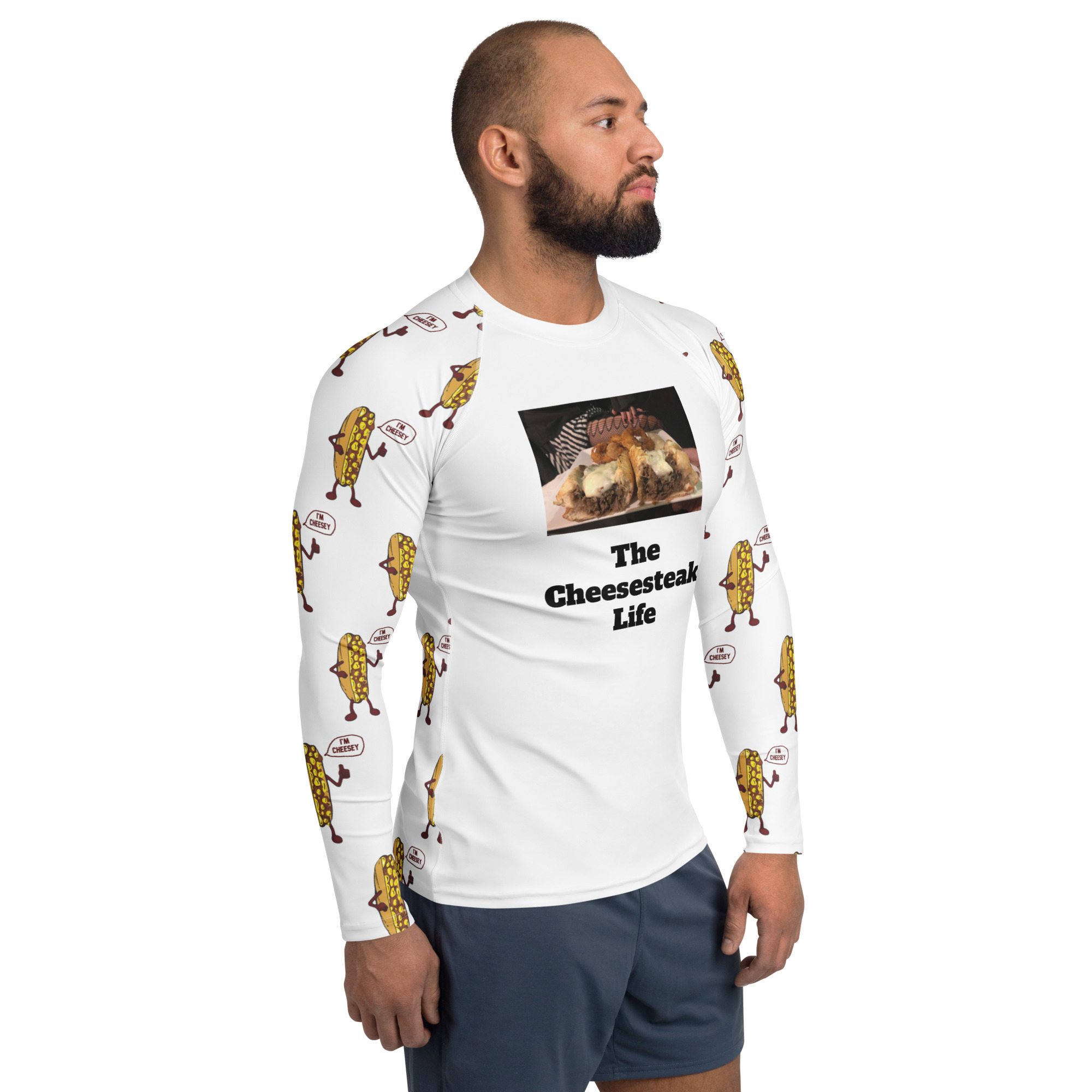 Men's Rash Guard - Cheesey Fishnets - Image 4