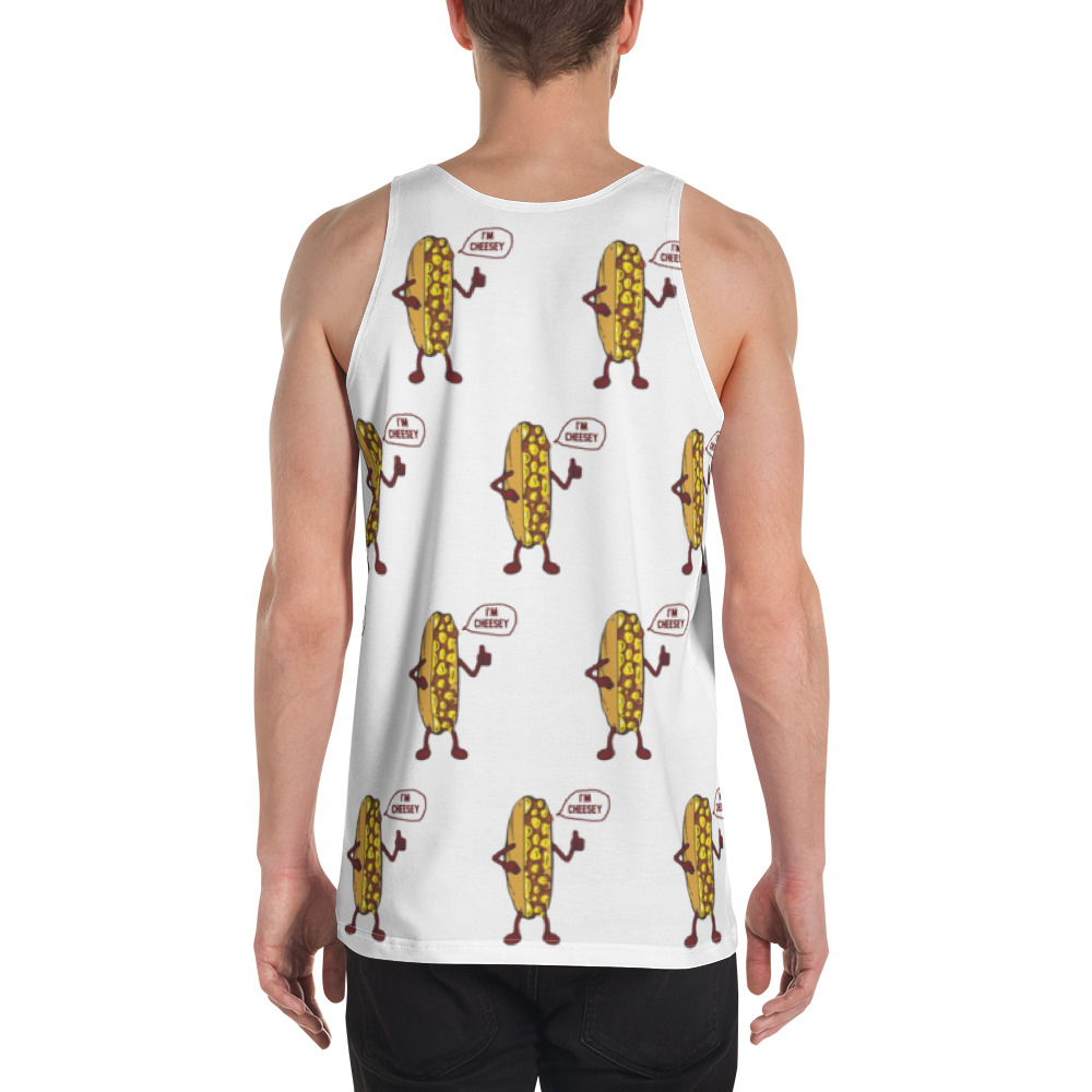 Tank Top - Cheesesteak Life - Cheesey Beach - lil Mr. Cheesey's on back - Image 2