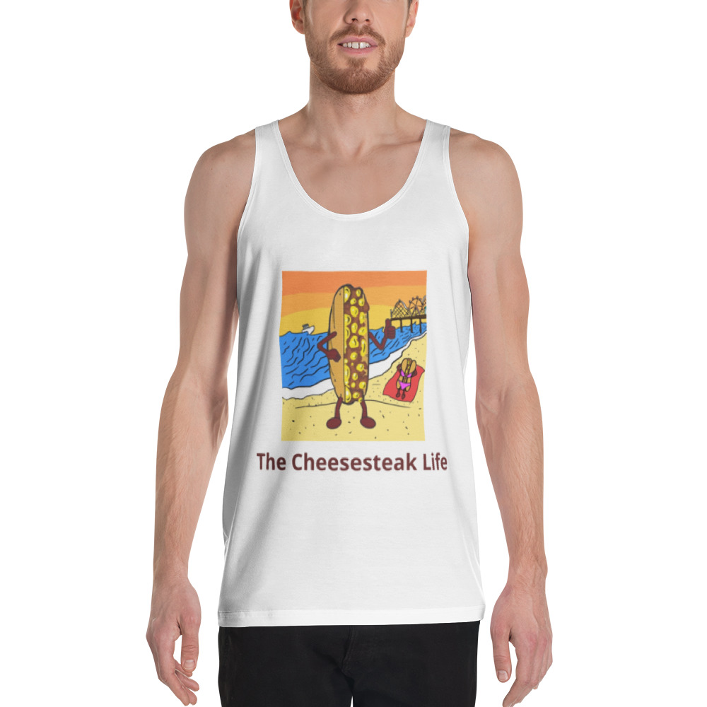 Tank Top - Cheesesteak Life - Cheesey Beach - lil Mr. Cheesey's on back