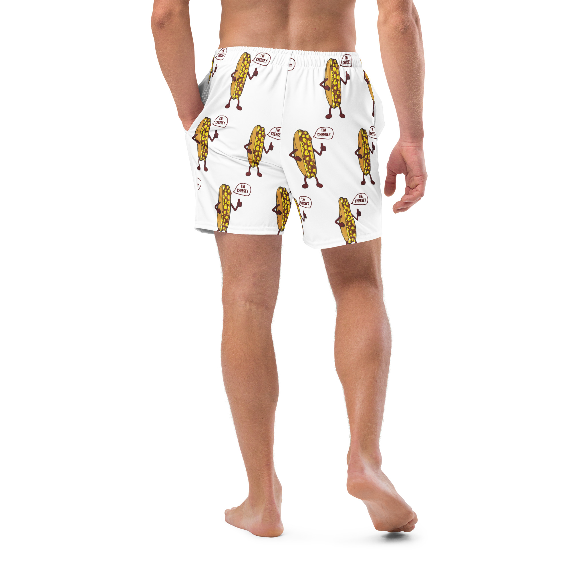 Men's Swim Trunks - Cheesesteak Life - Amigo Dan - Mr. Cheesey - Big on Front - Lil on back - Image 4