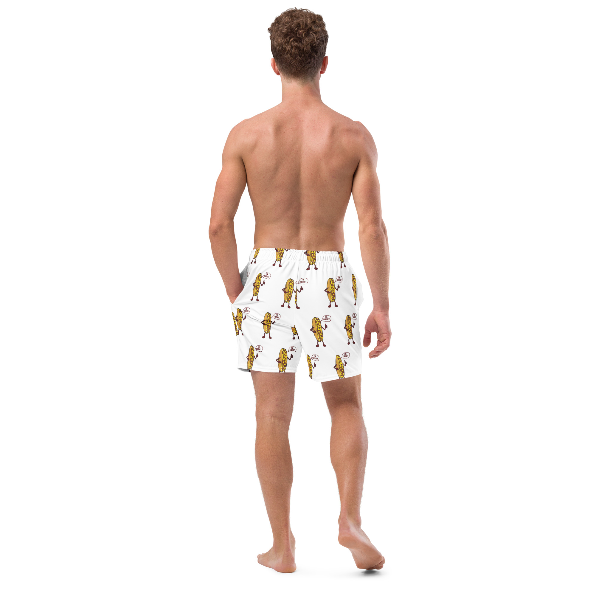Recycled Men's Swim Trunks - Extra Mr. Cheesey - Image 4