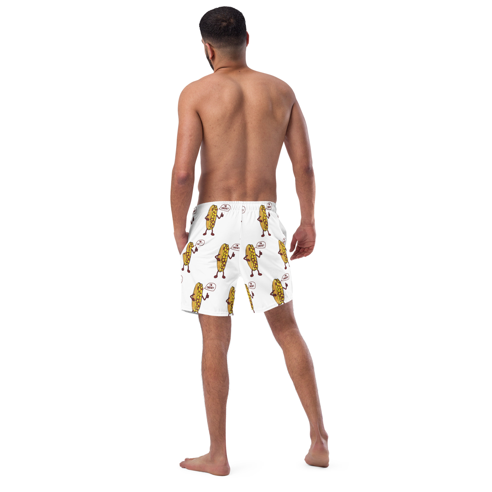 Men's Swim Trunks - Cheesesteak Life - Amigo Dan - Cheesey Beach on Front - Lil Cheesey's on back - Image 4