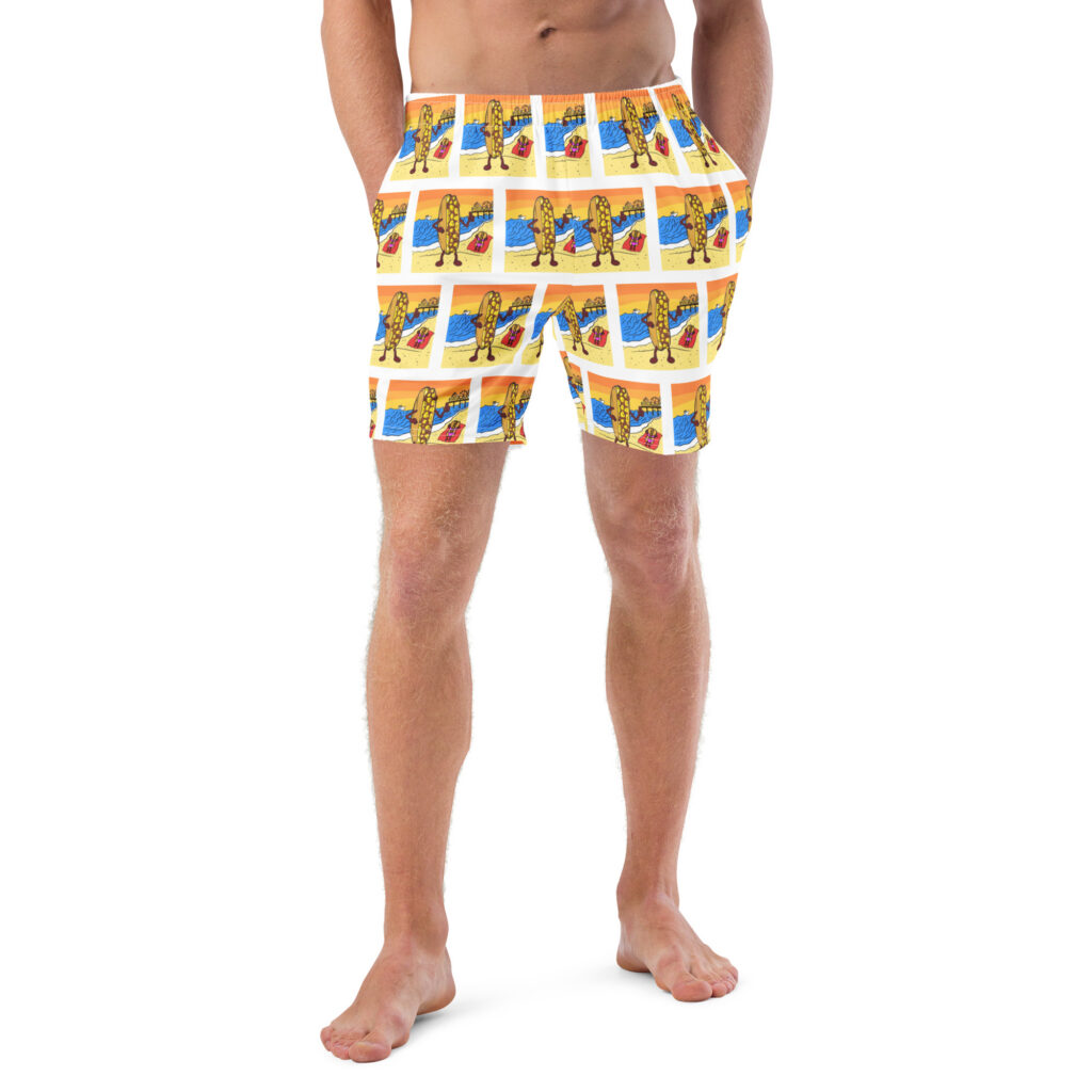 Men's Swim Trunks - Cheesesteak Life - Cheesey Beach everywhere
