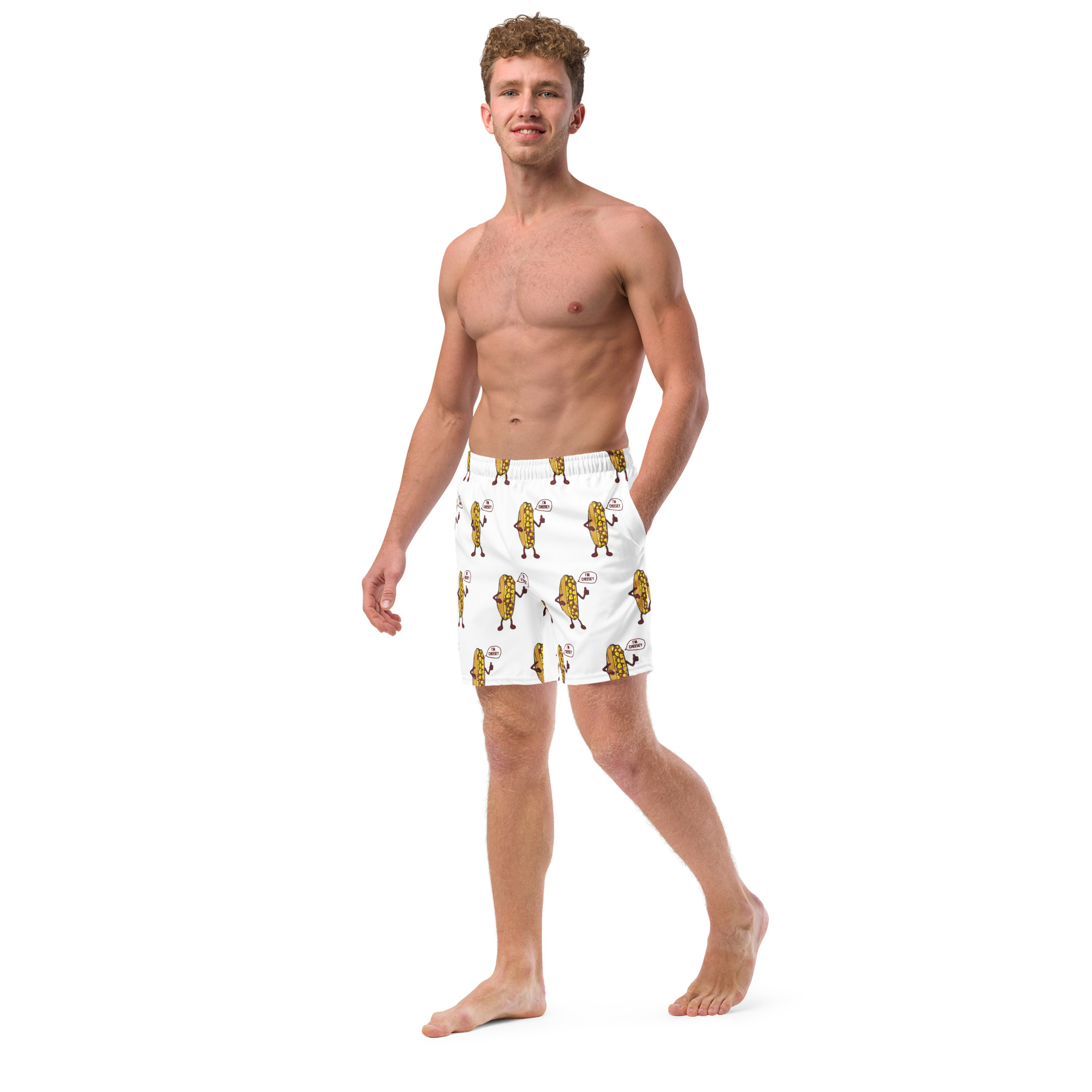 Recycled Men's Swim Trunks - Extra Mr. Cheesey - Image 3