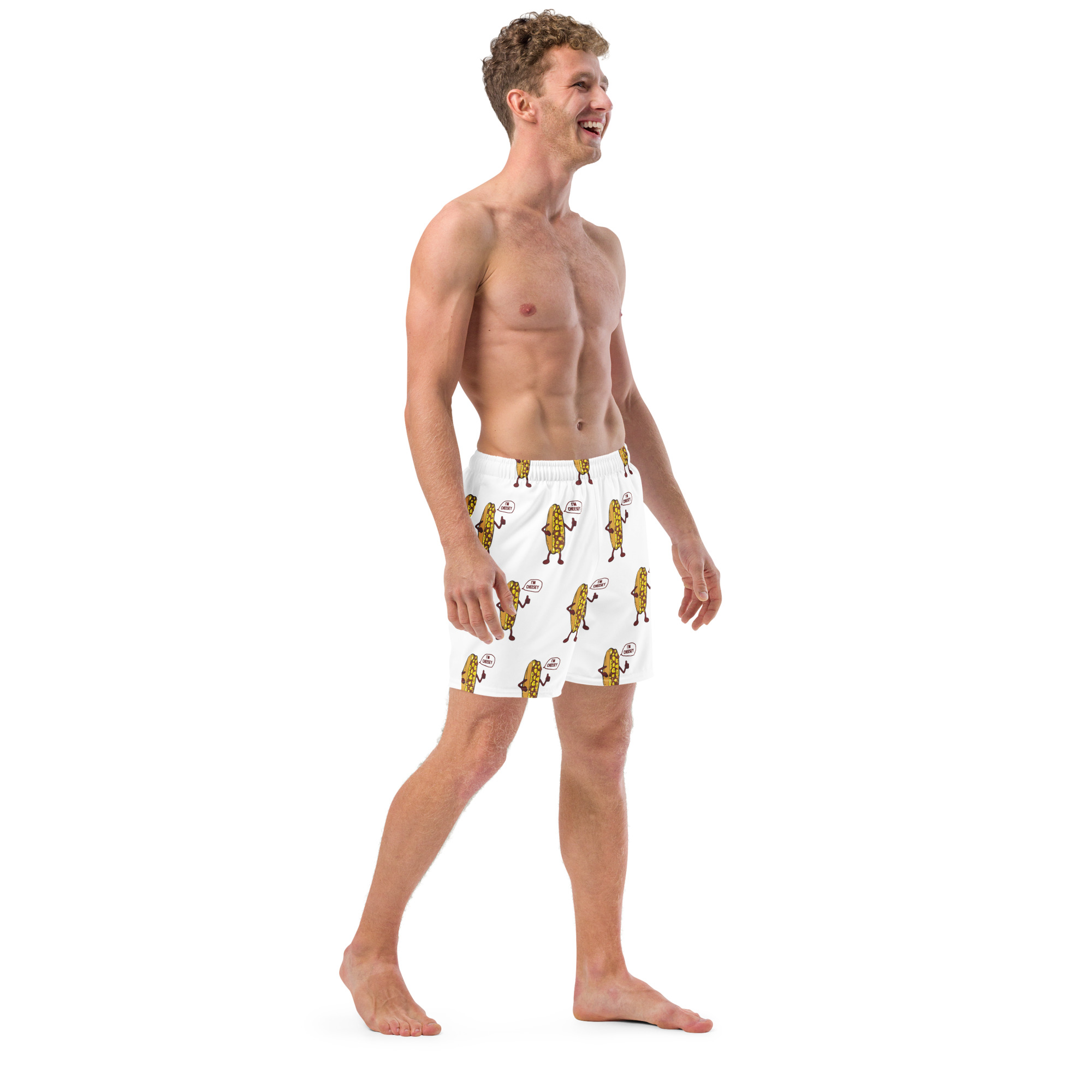 Recycled Men's Swim Trunks - Extra Mr. Cheesey - Image 2