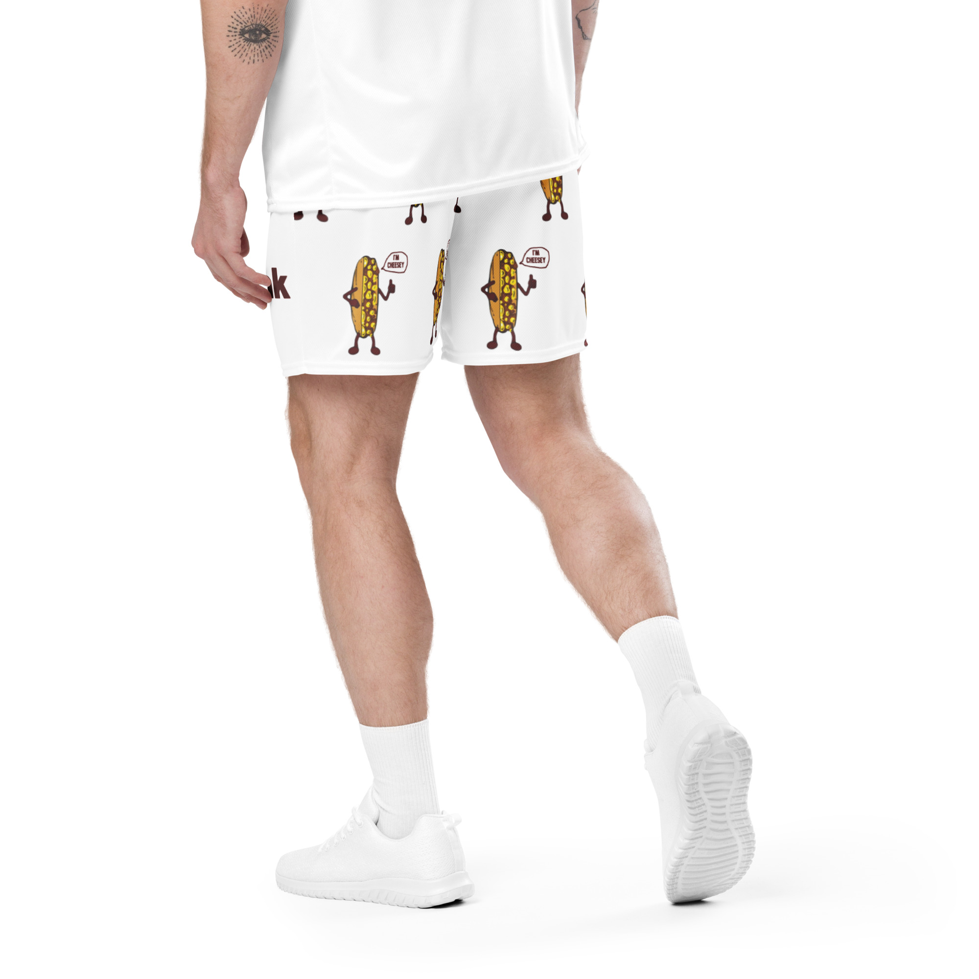 Mesh shorts - Cheesesteak Life - Lil' Amigo Dan - Mr. Cheesey - Lil on back - Image 2