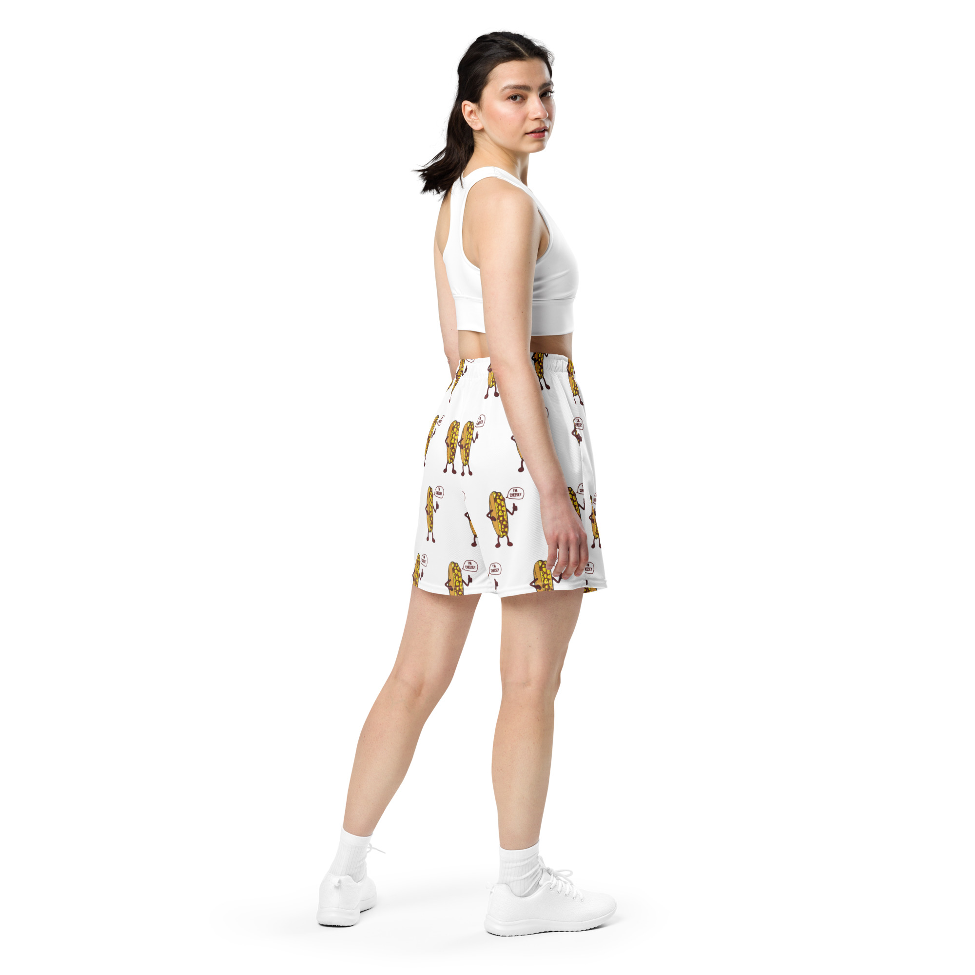 Unisex mesh shorts - Mr. Cheesey All Over - Image 3